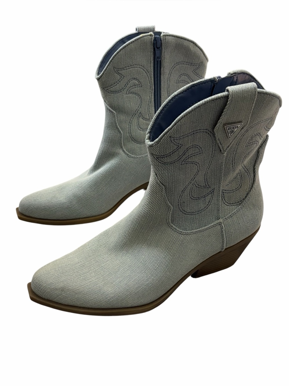 Guess daleton denim cowboy booties